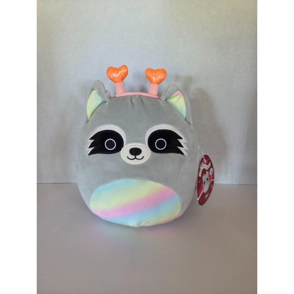 Squishmallow 8"‎ Max Raccoon Rainbow (NWT)